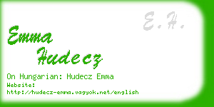 emma hudecz business card